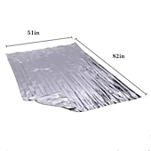 economico Telo da campeggio-Coperte impermeabili compatte termiche in mylar argento di emergenza per kit di pronto soccorso, attrezzature per disastri naturali, trattengono il calore corporeo, mantengono la dimensione calda dopo