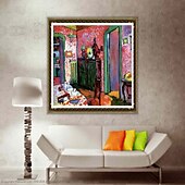cheap Famous Paintings-Famous Oil Painting Canvas Wall Art Decoration Wassily Kandinsky Abstract for Home Decor Rolled Frameless Unstretched Painting