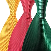 economico Cravatte e papillon da uomo-Per uomo Cravatte Moda Formale Stile Moderno Gentiluomo Strisce e Quadri Lavoro Matrimonio Serata Formale Festival