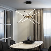 abordables Diseño cluster-luz colgante led 80cm 8/12-cabeza regulable metal acrílico sputnik diseño para comedor dormitorio lámparas colgantes 110-240v solo regulable con control remoto