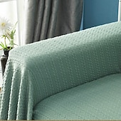 preiswerte Sofadecke-Sofabezug Sofadecke einfarbig Couchbezug Couchschutz Sofaüberwurf waschbar für Sessel/Wohnzimmer/3 Sitzer/4 Sitzer/L-Form Sofa moderne geprägte Polyester/Baumwoll-Mischung Überzüge