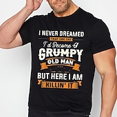 Men's Plus Size T shirt Tee Big and Tall Letter Crewneck Print Short Sleeves Stylish Casual Tops Outdoor Going out Tops4