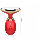 cheap Body Massager-EMS Thermal Neck Lifting And Tighten Massager Electric Microcurrent Smooth Wrinkle Tool LED Photon Face Beauty Device Perfect Birthday Gift For Mother Girls Women