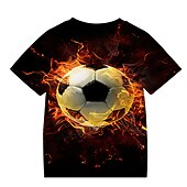levne 3D sporty a hry pro chlapce-módní dopis vzor tištěné tričko s krátkým rukávem módní 3D tištěné barevné košile pro chlapce a dívky
