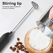 cheap Kitchen Appliances-Electric Milk Frother Kitchen Drink Foamer Whisk Mixer Stirrer Coffee Cappuccino Creamer Whisk Frothy Blend Whisker Egg Beater, Without Battery