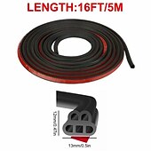 cheap Car Body Decoration &amp; Protection-Starfire 5M L-shaped car door trunk sealing strip rubber sealing strip edge universal 5 meters high-quality car quiet solution rubber sealing strip shape sound insulation bumper strip