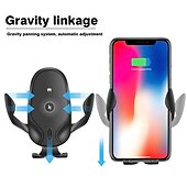 billiga Hållare till bilen-15w trådlös laddare hållare för billaddningsfäste för iphone 14 13 12 11 pro x xs max xr luftventilfäste billaddare intelligent infraröd telefonhållare för samsung s30 s22 s21 s20 note 20 huawei