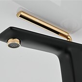 cheap Classical-Basin Sink Mixer Faucet Brass, Tall/Short Bathroom Tap Single Handle One Hole Deck Mounted with Cold Hot Hose Bath Taps Vessel Water Tap