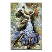 cheap People Paintings-Mintura Handmade Abstract Figure Oil Paintings On Canvas Wall Art Decoration Modern Abstract Picture For Home Decor Rolled Frameless Unstretched Painting
