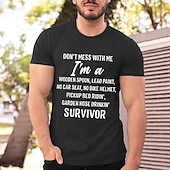 preiswerte Herren -Grafik -T -Shirt-Herren Buchstabe Grafikdrucke T Shirt Grafischen T-Shirt Baumwolle Kurze Ärmel Grafik Hemd Schwarz Wein Marinenblau Bequemes T-Shirt Urlaub Straße Modedesigner-Kleidung