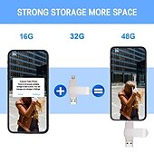 voordelige Computerrandapparatuur-3 in 1 usb flash drives, 32 gb 64 gb 128 gb iphone ipad usb flash 3.0 pendrive memory stick voor iphone ipad android pc