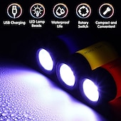 お買い得  懐中電灯-ミニusb充電式懐中電灯キーチェーントーチフィンガーライトキャンプライト、屋外での医師の読書に適しています