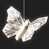 abordables Suspension-led pendentif lumière chambre île éclairage moderne acrylique pendentif luminaires papillon conception idéal pour îlot de cuisine cuisine éclairage chambre suspension