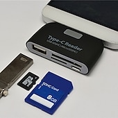 voordelige USB-hubs-kaartlezer multifunctionele smart 4 in 1 laptop pc duurzame telefoon tf micro sd met micro usb oplaadpoort usb 3.1 universele type c adapter otg kaartlezer