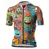 Недорогие Мужские джерси-Муж. Велокофты Графика Смешной С короткими рукавами Велоспорт Джерси Верхняя часть с 3 задними карманами Горные велосипеды Шоссейные велосипеды