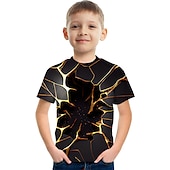 cheap Boy&#039;s 3D Vision &amp; Geometry-Boys 3D Graphic Color Block Optical Illusion T shirt Tee Short Sleeve 3D Print Summer Sports Streetwear Basic Kids 3-12 Years