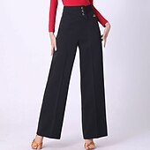 economico Pantaloni-Balli latino-americani Balli da sala Pantaloni Colore Puro A fantasia Per donna Prestazioni Addestramento Alto Elastene