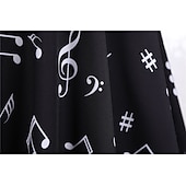 ieftine Rochii-Retro / vintage 1950 Rochie de epoca Rochie leagăn Rochie Flare Note muzicale Pentru femei Carnaval Mascaradă Casul / Zilnic Petrecerea Burlăcițelor Adulți Rochie Rochii de acasă