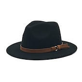 billiga Partyhatt-hattar Ull / Akryl Fedorahatt Formell Bröllop Enkel Klassisk Med Ren Färg Hårbonad Huvudbonader