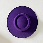 baratos Chapéu de Festa-Chapéus de lã acrílico fedora kentucky derby chapéu formal coquetel de casamento royal astcot simples com cor pura headpiece