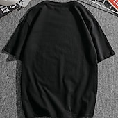 ieftine tricouri pentru bărbați mărimi plus-Bărbați Mărime Plus Mare înalt Tricou Tricouri Tricou grafic Crown &amp; Letter Crewneck Negru Alb Roșu-aprins Mânecă scurtă În aer liber Ieșire Imprimeu Scrisă Îmbrăcăminte Amestec Bumbac Stilat Casual