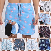 baratos shorts de natação masculinos-Homens Bermuda de Surf Shorts de Natação Calção Justo de Natação Surf Casual Feriado Praia Secagem Rápida Com Cordão Com forro de compressão Gradiente Havaiana Boho Roupas Esportivas 1 5