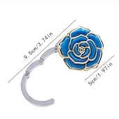 economico Ganci e accessori-1pc supporto per borsa da tavolo portatile ganci per borse da tavolo supporto per ganci portamonete modello rosa gancio per borsa decorazione gancio per borsa