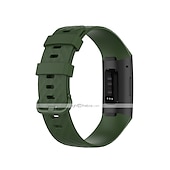 Недорогие Ремешки для часов Fitbit-Умный ремешок для часов для Фитбит Charge 4 / Charge 3 / Charge 3SE Мягкий силикон Умные часы Ремень Металлическая застежка Регулируется Дышащий Спортивный ремешок Замена Браслет