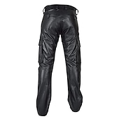 preiswerte Outfits-Set mit PU-Leder-Trenchcoat, gerades Bein, Motorradhose, Zylinder, Hut, Punk, Gothic, mittelalterlich, Steampunk, Pestdoktor, Herren, Reiter, Biker, lässig, täglich, Cosplay, Kostüm, Karneval,