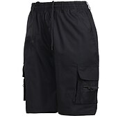 billige Klassisk-Herre Cargoshorts Shorts Bermudashorts Klapplomme عادي Komfort Pustende utendørs Daglig Ut på byen Mote Gatemote Svart Grønn