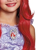 preiswerte Filmcharakter Perücken-Prinzessin Ariel kleine Meerjungfrau Mädchen Perücke ROT Cosplay Party Perücken Halloween Perücken