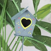 baratos Espanta-espíritos-1pc sinos de vento de flor de metal inserções de decoração micro-paisagem recortes de jardim moído para decoração de jardim de varanda de janela