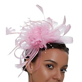 levne Fascinátory-Fascinátory Tyl Kentucky Derby Dostih koktejl Royal Astcot retro Elegantní S Peří Přílba Pokrývky Hlavy