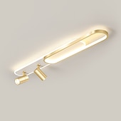 זול גופי תאורת ספוט-מנורת תקרה LED מודרנית 1-2 מנורת מסלול מנורת sotlight 80 ס"מ 100 ס"מ מנורת תקרה גיאומטרית ניתנת לעמעום שלט רחוק סלון חדר שינה מטבח פינת אוכל מנורת ac220v