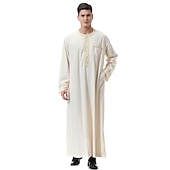 رخيصةأون عربي مسلم-رجالي رداء - روب ثوب / جبة ديني سعودي عربي العربية مسلم رمضان بالغين / قمصان الرضعثوب الراقص