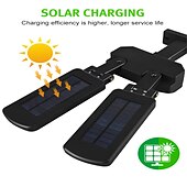 economico Lampioni-lampione solare per esterni lampada da parete a doppia testa con 3 modalità impermeabile sensore di movimento pir illuminazione di sicurezza per giardino patio portico garage 1pz