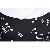 ieftine Rochii-Retro / vintage 1950 Rochie de epoca Rochie leagăn Rochie Flare Note muzicale Pentru femei Carnaval Mascaradă Casul / Zilnic Petrecerea Burlăcițelor Adulți Rochie Rochii de acasă