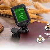 cheap Musical Instruments-Guitar Tuner Digital Clip-On Tone Tuner for Electric Urikri Bass Violin Universal 360 Degree Rotatable Sensitive Built-in Batter