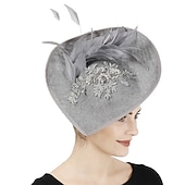 abordables Tocados-Fascinators Sombreros Tocados Sinamay Formal Boda El derby de Kentucky Carrera de caballos Iglesia Elegante Glamouroso Retro Con Pluma Celada Sombreros
