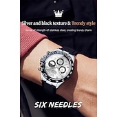 Недорогие Кварцевые часы-Кварцевые часы OLEV для мужчин спортивные наручные часы светящиеся хронографы с календарем многофункциональные водонепроницаемые с силиконовым браслетом