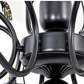 economico Modello a candelabro-lampada a sospensione a led 6/12/16 luci lampada a sospensione fattoria rustico industriale ferro candela plafoniera per sala da pranzo apparecchio di illuminazione candela appesa lampada a