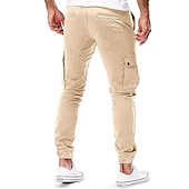 cheap Cargo Pants-Men&#039;s Cargo Pants Pocket Plain Comfort Breathable Outdoor Daily Casual Black Army Green