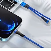 billige Mobiltelefonkabler-MOMAX Apple MFi-sertifisert Multiladekabel USB A til Type C / Micro / IP 3 A Hurtiglading Nylon flettet Holdbar 3 i 1 Til MacBook iPad Samsung Tilbehør til mobiltelefon