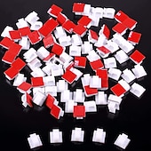 cheap Cable Organizer-50 PCS Adhesive Cable Clips Upgraded Wall Wire Clips for Cable Management Strong Cord Clips Wire Holders for The Wall Under Desk
