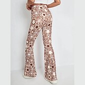 cheap Bottoms-Retro Vintage Boho 1970s Trousers Bell Bottom Pants Wide Leg Pants Hippie Fancy Dress Women's Pride Parade Pride Month Adults' Pants