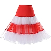 economico gonna sottoveste-Sottoveste da principessa anni &#039;50, gonna a cerchio, tutù sotto la gonna, crinolina, gonna in tulle, costume da donna, vintage, cosplay, festa/serata, ballo di fine anno, gonna corta/minigonna