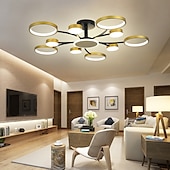 cheap Dimmable Ceiling Lights-LED Pendant Light Dimmable Sputnik Design Adjustable Geometric Shapes Flush Mount Ceilling Lights 10-Light 39&quot; Hanging Chandeliers for Living Room Dinning Room Kitchen 220-240V
