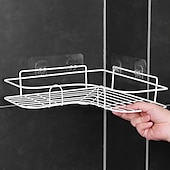 economico organizzatore del bagno-Mensola Per Doccia, Mensola Per Il Bagno, Cucina, Senza Punzonatura, Triangolo, Scaffale Per Il Bagno, Accessori Per Il Bagno