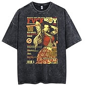 baratos Gráfico de personagem de desenho animado e filme-One Piece Boa Hancock Monkey D. Luffy Japonesa/Curta Camiseta lavada com ácido extragrande Imprimir Arte Gráfica Para Casal Homens Mulheres Adulto Lavagem com ácido Casual / Diário