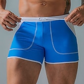 economico Costumi da Bagno per Uomini-Per uomo Costumi da bagno Pantaloncini da mare Boxer da mare Pantaloncini da bagno boxer Pantaloncini Tasche Liscio Comfort Traspirante Esterno Giornaliero Per uscire Sportivo Hawaiano Nero Rosso